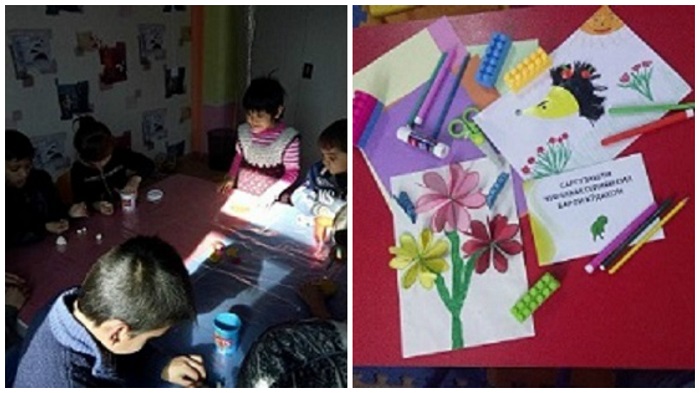 Using arts and crafts to help children cope with hospitalisation. Photos: MSF