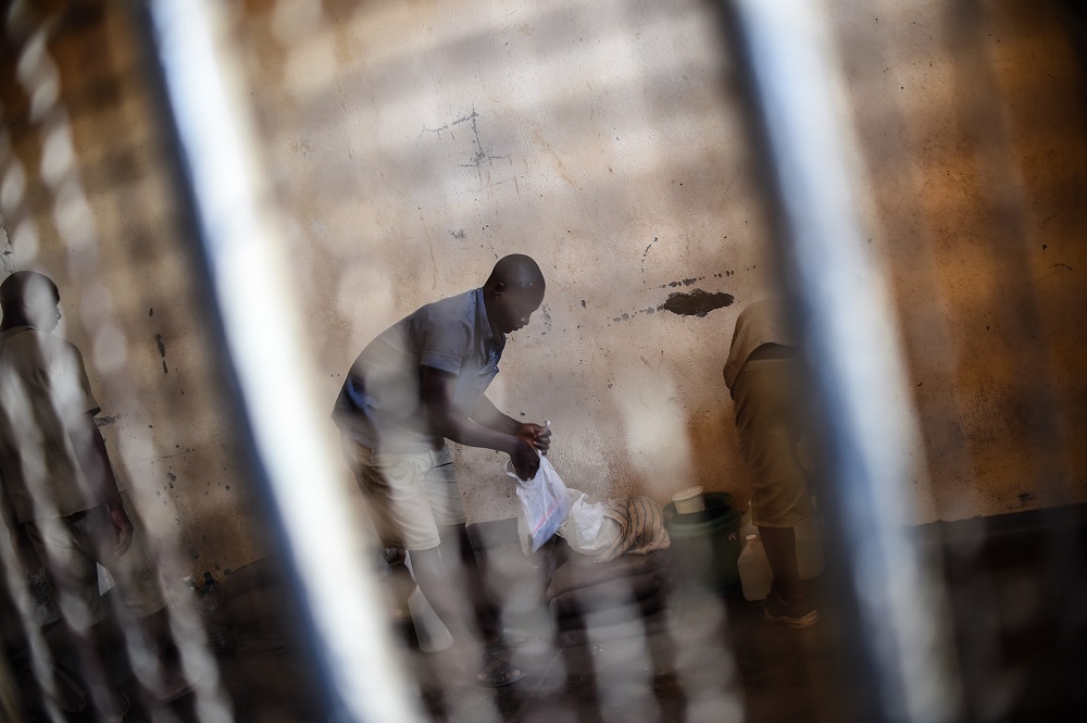 Male inmate in his cell in the Psychiatric Unit Chikurubi Maximum Security Prison. Photo: Ikram N'gadi