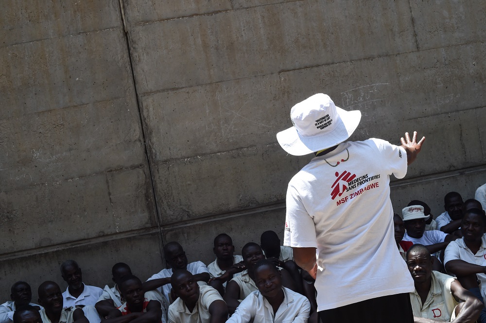 MSF Training of the peer-to-peer counseling strategy for patients in prison for HIV/AIDS care. Chikurubi maximum security prison.