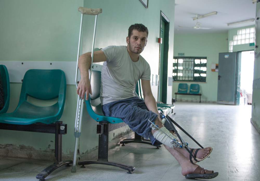 Twenty-eight year-old Mohammed was shot during the ‘Great March of Return’ demonstrations in Gaza.