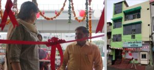 (Left) Magali Roudaut, MSF Director in India along with Mr Devendra Sharma, SDM, North District, Delhi at the inaugural ceremony; A shot of the Umeed ki Kiran Clinic from outside