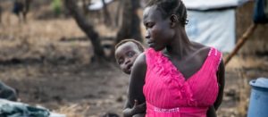 Esther Modong, a refugee from Kajo Keji, South Sudan, fled over the border to Uganda after fighting erupted in her home town, and is currently residing in Zone 3, Palorinya refugee camp, where conditions are extremely poor.