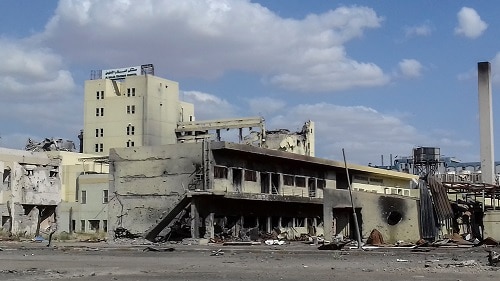 Al Salam hospital destroyed during the battle for Mosul.