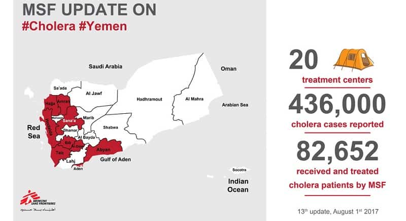 MSF alone has treated more than 82,000 patients in 9 different governorates, almost a fifth of the cases identified in the country. 