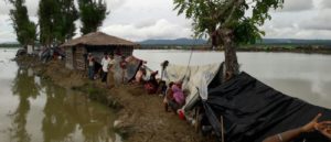 Rohingya refugees set up makeshift shelters, having arrived in Bangladesh. This massive influx, coming on top of 75,000 people who have arrived since violence began in October 2016, represents one of the largest influxes ever of Rohingyas into Bangladesh. Photo: Madeleine Kingston/MSF