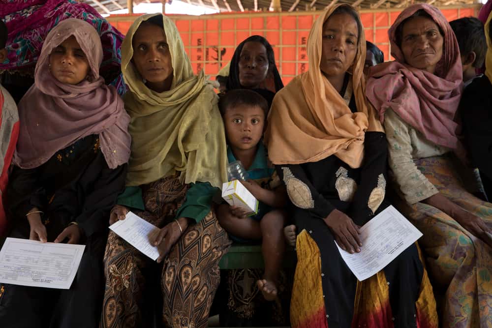 Patients wait for a consultation at MSF's primary health centre in Jamtoli. Photo: Anna Surinyach