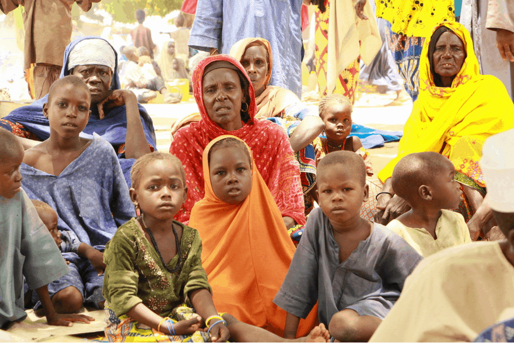 New arrivals at a camp for internally displaced persons (IDPs) in Bama, Borno.