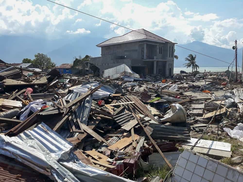 Talise Village, in Mantikulore sub-district of Palu City, Central Sulawesi, Indonesia, pictured by the MSF assessment team on 2 October 2018, four days after the earthquake and tsunami hit the area on 28 September 2018. © DIRNA MAYASARI/MSF