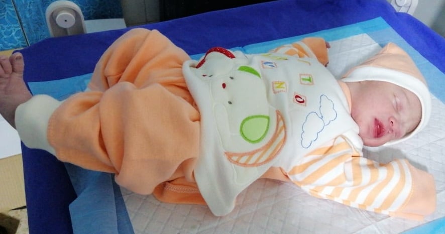 A little boy born to a Syrian refugee family in Lebanon. Photo: MSF