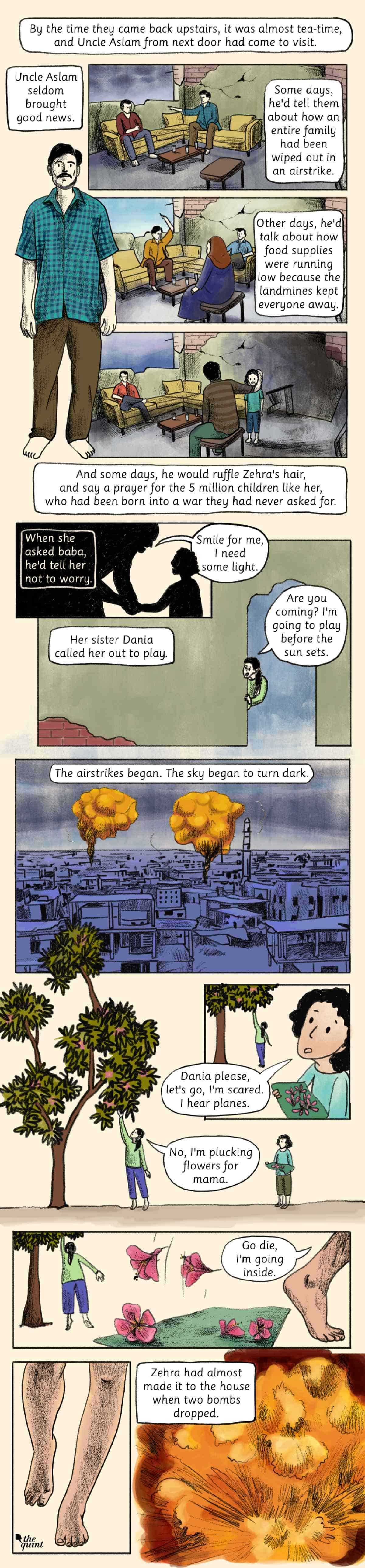 Zehra: A Generation Lost to the Syrian War, a Graphic Novel. Illustrations: Susnata Paul