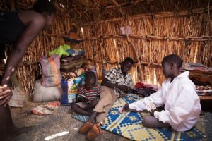 Refugee children in a tent. Over 15,000 displaced people have reached Melut county, in South Sudan's Upper Nile State, after fleeing violence. &copy; Surinyach Anna/MSF