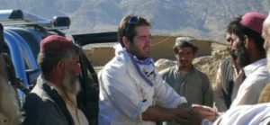 MSF Operations Manager, Chris Lockyear, at work in Pakistan during the earthquake in 2008. &copy; MSF
