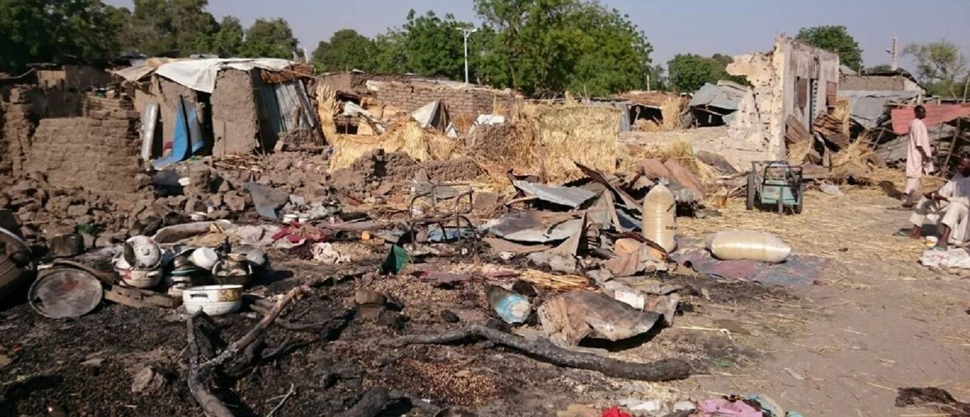 An image of Rann IDP camp after the bombing. Photo: Mohammed Musoke/MSF