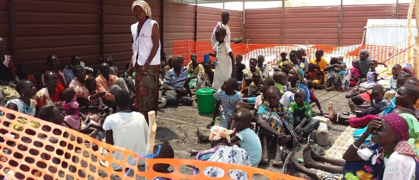 MSF has responded to the urgent medical needs of this displaced population by opening a field hospital with an inpatient, an outpatient and an emergency department in Aburoch, where up to 15,000 people have settled. Photo: Riaz Hussain/MSF