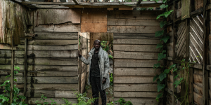 Bigirimana, a father of 10, returns to Kabati after two years in Bulengo camp, hopeful for peace but facing challenges of illness and hunger. ©️ Daniel Buuma