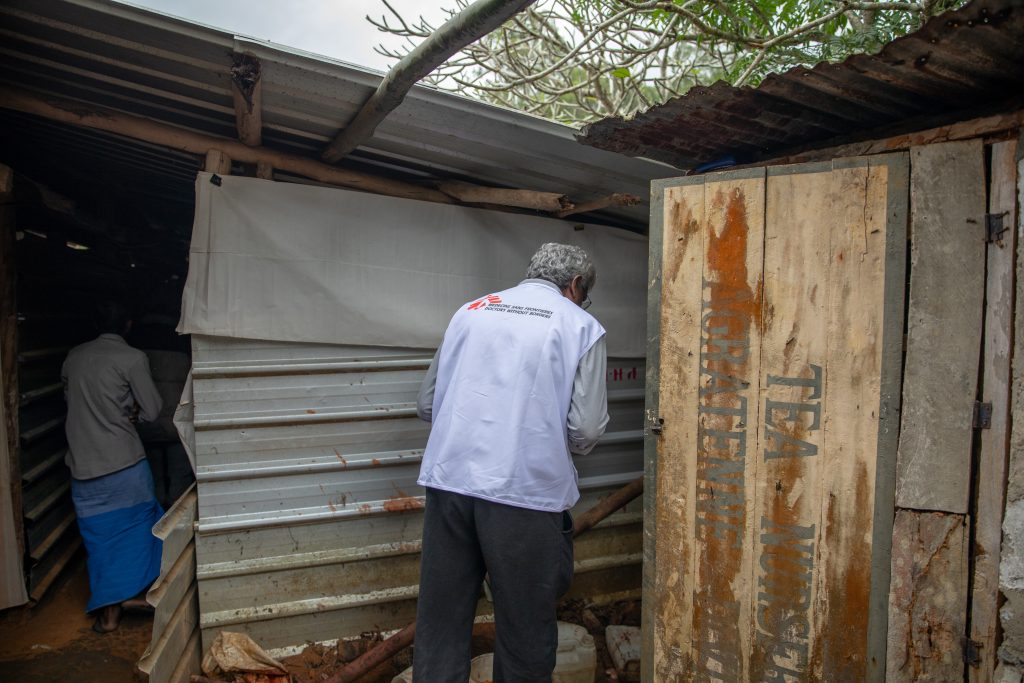 Suresh Kirupakaran, MSF technical logistics manager, assesses th